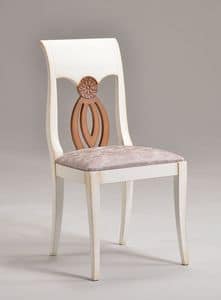 TRACY chair 8296S, Buchenstuhl mit dekoriert und geschnitzten Rckenlehne