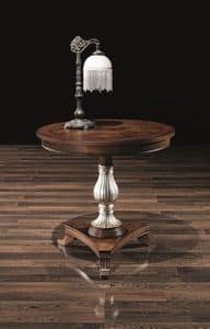 DUCA tisch 8680T, Runder Tisch aus Holz, mit dekoriert Spalte, um Hotels