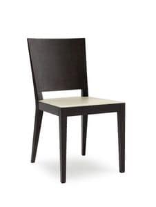 GEMINA, Linear Stuhl aus Holz, fr Bckereien und Pizzerien