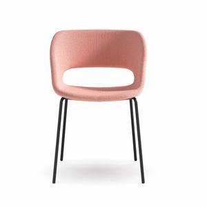 Kabira 4L, Stuhl mit Metallgestell und gepolsterter Schale