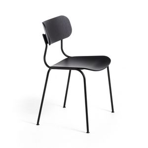 Kiyumi, Stuhl aus lackiertem Stahl und Esche