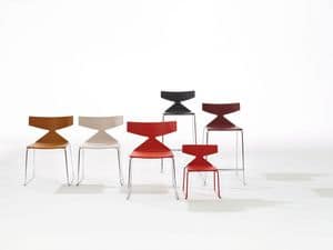 Saya Sled Base, Stühle mit Metallgestell, in verschiedenen Farben