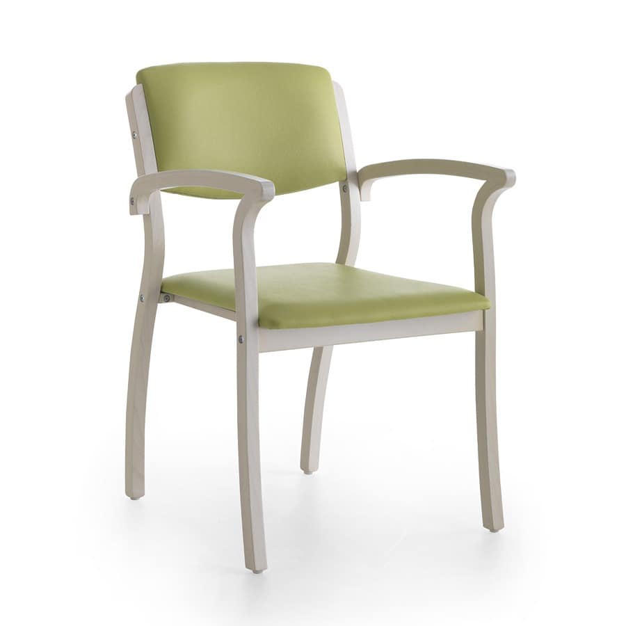 Silver Age 03 P, Stabilen Stuhl mit Armlehnen, robust, für Wartezimmer