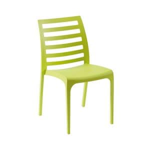 2041, Kunststoff-Stuhl, zurck mit horizontalen Lamellen Motiv
