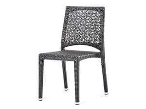 Altea stuhl, Stuhl mit eingewebten Blumenmotiv, fr den Auenbereich und die Bar