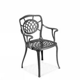 Althea 10 Sessel, Stuhl mit Armlehnen, aus stranggepresstem Aluminium