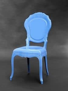 Belle Epoque vintage, Stuhl aus Polycarbonat, in verschiedenen Vintage-Farben, ideal fr den Aueneinsatz