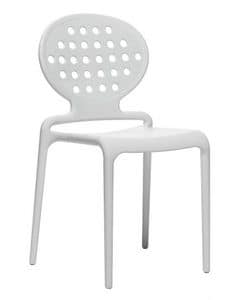 Colette, Moderne Stuhl aus technopolimery fr den Auenbereich