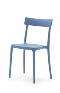 Delta, Moderner Stuhl aus Polypropylen, Anti-Fleck