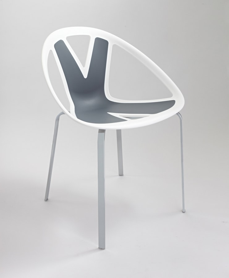 Extreme, Stuhl mit Sitz in Kunststoff, für externe
