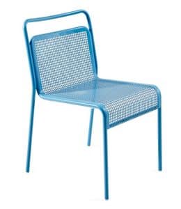 Kenny stuhl, Stuhl aus lackiertem Stahl, trafored Schale, fr auen