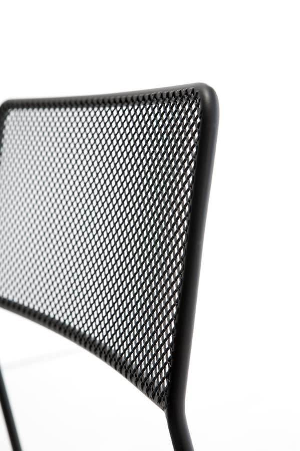 Log mesh, Metallstuhl, stapelbar und einfach zu transportieren, geeignet für den Außenbereich