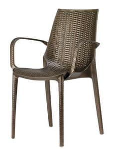 Lucrezia P, Moderne Sessel vollstndig in gewebt gemusterten Technopolymer