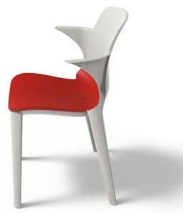 Lyssa - P, Kunststoff-Stuhl mit Armlehnen, UV-bestndig