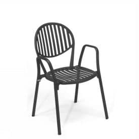Olympia 3500 Sessel, Stuhl aus lackiertem Aluminium, fr Grten und Auenbar
