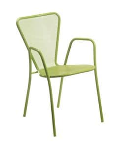 PL 423, Stapelbarer Stuhl aus lackiertem Metall, in verschiedenen Farben