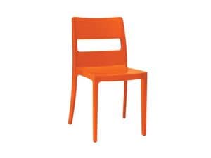 Sai, Stuhl aus Stahltechnopolymer gefertigt, fr Kche und im Freien