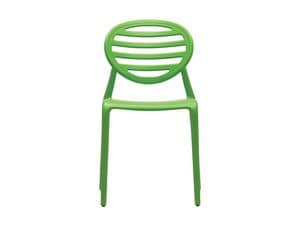 SE 2317, Stapelbare Polypropylen Stuhl, für Garten und Terrasse