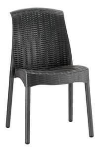 SE 2635, Kunststoff-Stuhl, mit geflschten Interlacing, fr den Auenbereich