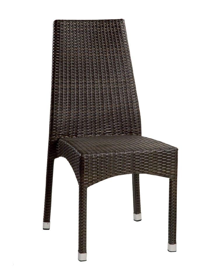 SE 773, Gewebt im Freien Stuhl, mit Beinen aus Aluminium