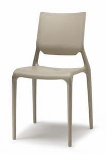 Sirio, Stapelbarer Stuhl aus Technopolymer, verschiedene Farben