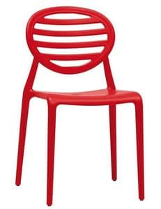 Top Gio, Stapelbarer Stuhl aus Technopolymer, auch fr Garten