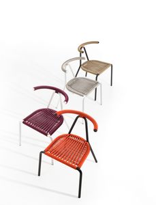 Toro outdoor, Metallstuhl fr den Auenbereich, mit eingewebtem Sitz und Rckenlehne