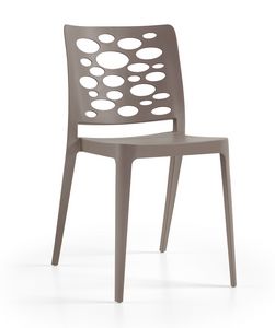 Venus, Moderner Outdoor-Stuhl aus Polypropylen, stapelbar