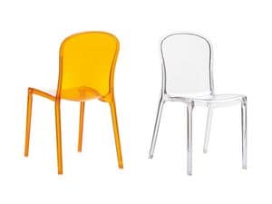 Victoria, Stapelbare leichte Stuhl aus Kunststoff, auch fr den Aueneinsatz