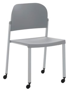 Convention - R, Stapelbarer Stuhl auf Rollen