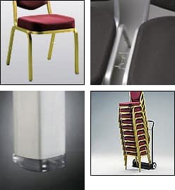 Fiora 60/3, Gepolsterte stapelbarer Stuhl, verschiedene Optionen zur Verfügung