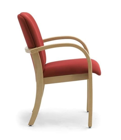 Kali 68551, Gepolsterter Stuhl aus Holz, feuerhemmende Beschichtung