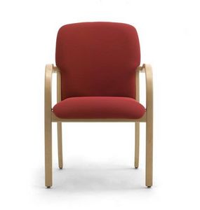 Kali 68551, Gepolsterter Stuhl aus Holz, feuerhemmende Beschichtung