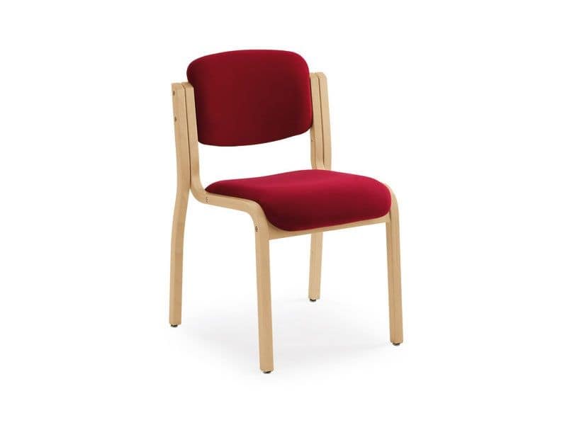 Kalos 3 169601, Gepolsterter Stuhl aus Holz, für Tagungs- und Konferenzräume