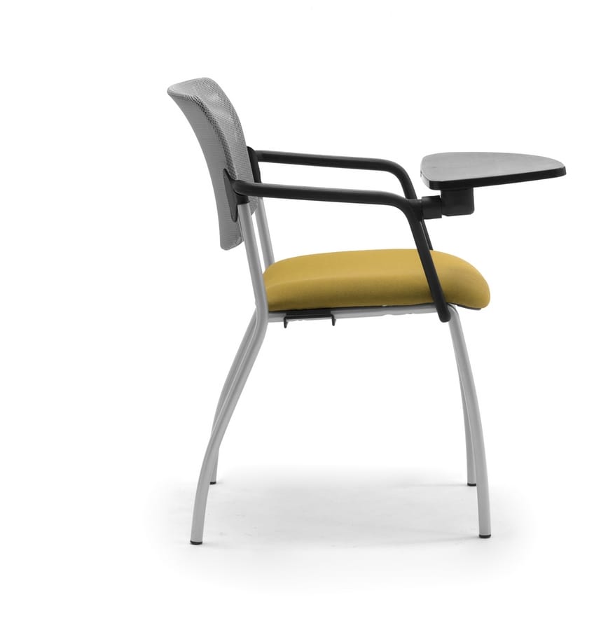 Laila 4G, Stuhl mit Armlehnen und Schreibplatte