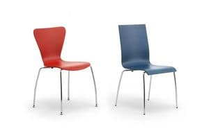 Gardena 0653LE, Stuhl aus Metall und Holz, für Büro und Warteräume