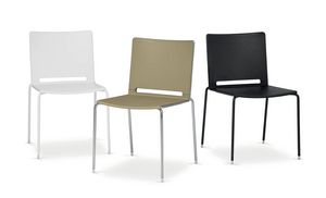 UF 170, Gepolsterter Stuhl aus Metall und Kunststoff, in verschiedenen Farben