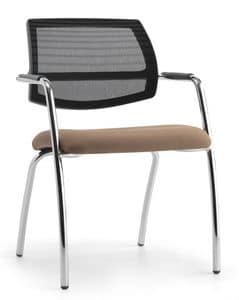 Air One Soft 04, Moderne Sessel mit Netzrcken, fr Kongresse