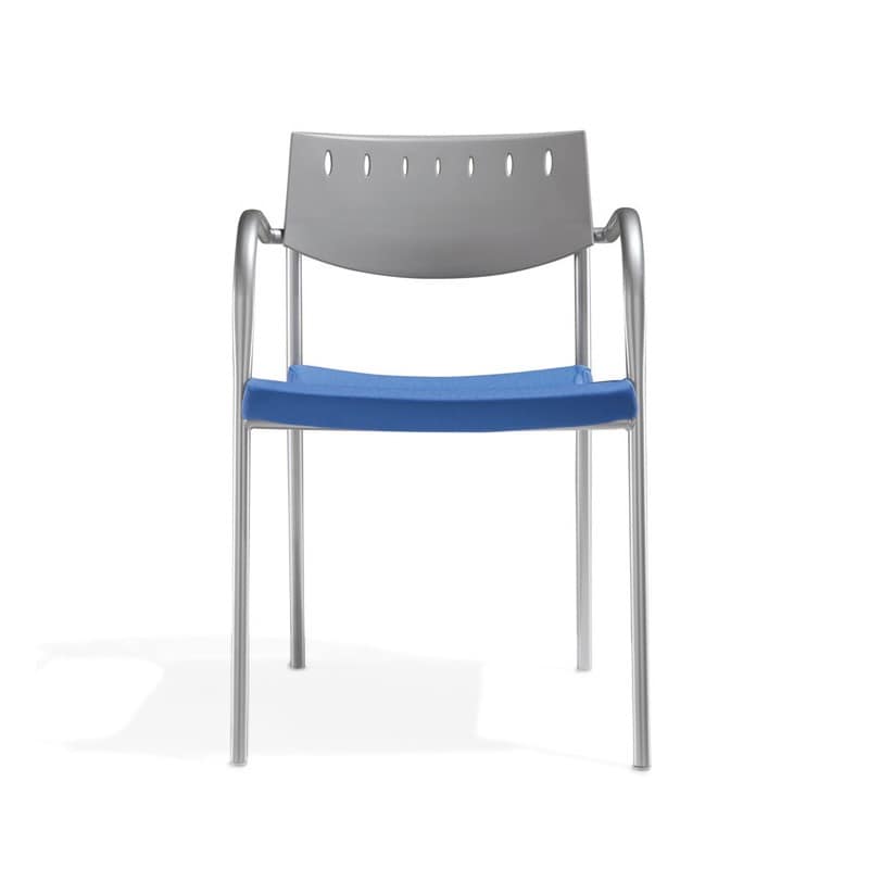 Klic, Metallstuhl, stapelbar, für Konferenz- und Tagungsraum