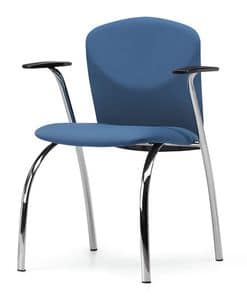 VULCAN 1275 Z, Gepolsterter Stuhl mit Armlehnen, Metallrahmen