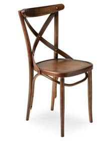 Croce, Stuhl aus Massivholz, für den Objektbereich