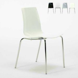 Barstühle Küchenbeine stapelbarer Stahl LOLLIPOP Grand Soleil - S3343, Sparsam stapelbarer Stuhl aus Polycarbonat