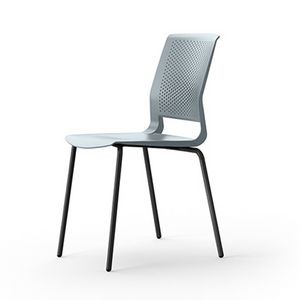 Bea, Stuhl mit Polypropylenschale, erhältlich aus recyceltem Material