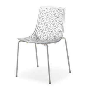 Tess 3, Stapelbarer Stuhl aus Polycarbonat