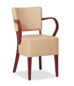 326, Stuhl mit groem gepolstertem Sitz mit Armlehnen