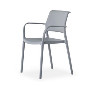 Ara P, Stuhl aus Polypropylen mit Armlehnen, stapelbar