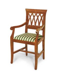 Art. 119/A, Klassischer Stuhl mit Armlehnen, gepolsterter Sitz