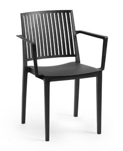 Bars P, Stuhl aus Polypropylen, mit Armlehnen