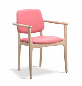 Bice P, Stuhl mit Armlehnen im vielseitigen, handlichen und praktischen Stil