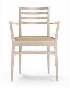 ER 440044, Stuhl mit Armlehnen, Rckenlehne mit horizontalen Lamellen